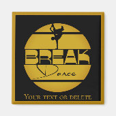 Breakdancer Break dans decor accessoire Magneet (Voorkant)