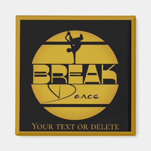 Breakdancer Break dans decor accessoire Magneet (Voorkant)