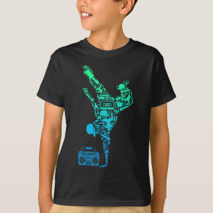 Breakdancer Breakdancing met Hip Hop Dance Muziek T-shirt