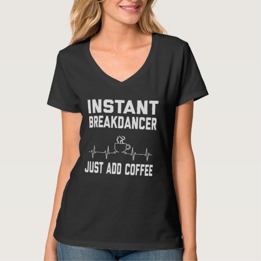Breakdancer Coffee  Coffee Humor  EKG T-shirt (Voorkant)