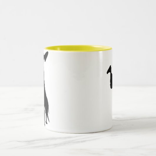 Breakdancer; geel tweekleurige koffiemok (Center)