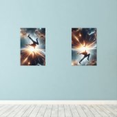 Breakdancer in actie, Ai, Actie in de Galaxy Muurkunst Sets (Houten vloer)