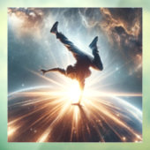 Breakdancer in actie, Ai, Actie in de Galaxy Raamsticker (Vel 3)