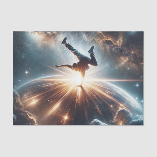 Breakdancer in actie, Ai, Actie in de Galaxy Tissuepapier (Voorkant)