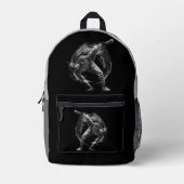 Breakdancer in actie, in inktspatterstijl bedrukte rugzak (Voorkant)