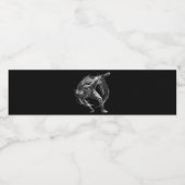 Breakdancer in actie, in inktspatterstijl waterfles etiket (Enkel label)