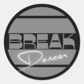 Breakdancer Ronde Sticker (Voorkant)