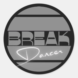 Breakdancer Ronde Sticker