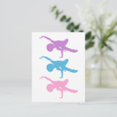 Breakdancer Silhouette Briefkaart (Staand voorkant)