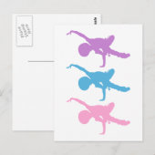 Breakdancer Silhouette Briefkaart (Voorkant / Achterkant)