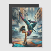 Breakdancer Vrouwen in actie New York silhouet (Voorkant / Achterkant)