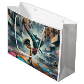 Breakdancer Vrouwen in actie New York silhouet Groot Cadeauzakje (Voorkant Gekanteld)