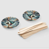 Breakdancer Vrouwen in actie New York silhouet Handwaaier (Niet-gemonteerd)