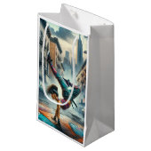 Breakdancer Vrouwen in actie New York silhouet Klein Cadeauzakje (Voorkant Gekanteld)