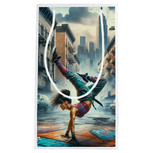 Breakdancer Vrouwen in actie New York silhouet Klein Cadeauzakje