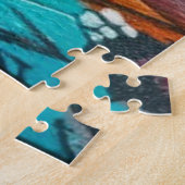 Breakdancer Vrouwen in actie New York silhouet Legpuzzel (Zijkant)