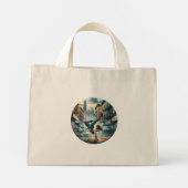 Breakdancer Vrouwen in actie New York silhouet Mini Tote Bag (Achterkant)