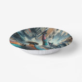 Breakdancer Vrouwen in actie New York silhouet Papieren Kommen (Gebogen)