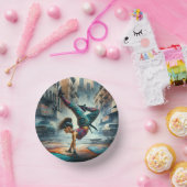 Breakdancer Vrouwen in actie New York silhouet Papieren Kommen (Feest)