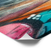 Breakdancer Vrouwen in actie New York silhouet Perfect Poster (Hoek)