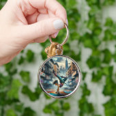 Breakdancer Vrouwen in actie New York silhouet Sleutelhanger (Hand)