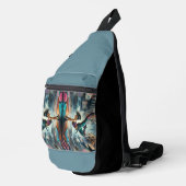 Breakdancer Vrouwen in actie New York silhouet Sling Bag (Rechterhoek)
