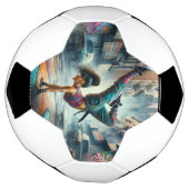 Breakdancer Vrouwen in actie New York silhouet Voetbal (Gedraaid)