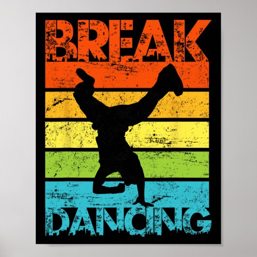 Breakdancing B-boy Break Dance Urban Dance Poster (Voorkant)