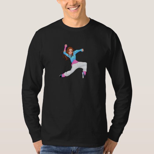 Breakdancing B-meisje 2 T-shirt (Voorkant)