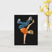 Breakdancing Breakdance Shirt Break Hiphop Hip Dan Kaart (Gele Bloem)