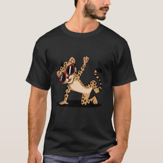 Breakdancing Cartoon Cheetah met Zonnebril Wilde K T-shirt