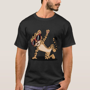 Breakdancing Cartoon Gepard met Zonnebril Wilde Ka T-shirt