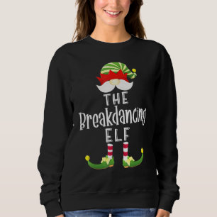 Breakdancing Elf Groep Kerst Pyjama Feestje Trui