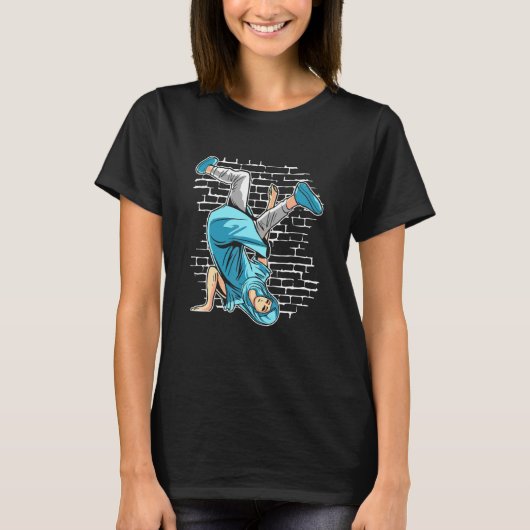 Breakdancing Maria Moeder van Jezus Breakdance H T-shirt (Voorkant)