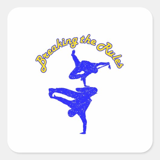 Breakdancing Olympische Spelen 2024 in Parijs Vierkante Sticker (Voorkant)