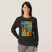 Breakdancing Vintage Hip Hop Cool Breakdanser T-shirt (Voorkant volledig)
