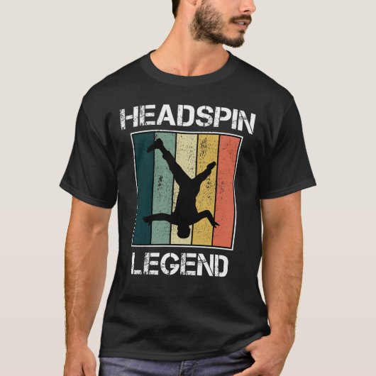 Breakdans Breakdansen Break-dancer Retro T-shirt (Voorkant)