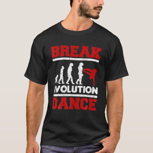 Breakdans Evolution Hip Hop Breakdansen 80S 90S T-shirt (Voorkant)