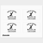 Breakdansdansen design rechthoekige sticker (Vel)