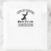 Breakdansdansen design rechthoekige sticker (Tas)
