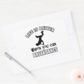 Breakdansdansen design rechthoekige sticker (Envelop)