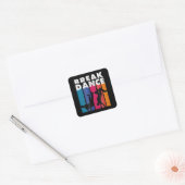 Breakdansen - Breakdans 90s Hip Hop Hiphop Vierkante Sticker (Envelop)