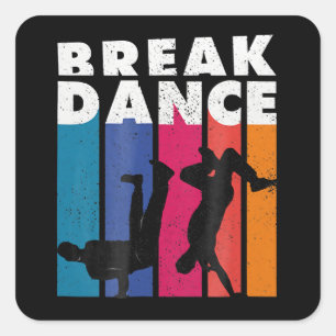 Breakdansen - Breakdans 90s Hip Hop Hiphop Vierkante Sticker