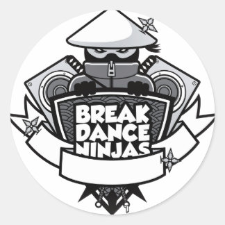 Breakdansen Ninja Crest Japanse stijl Ronde Sticker