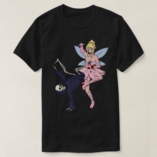 Breakdansen Reaper Skeleton Scary Tooth Fairy Hal T-shirt (Design voorkant)