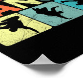 Breakdansende B-Boy Dance Tshirt Breakdans Dancer Poster (Hoek)