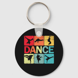 Breakdansende B-Boy Dance Tshirt Breakdans Dancer Sleutelhanger