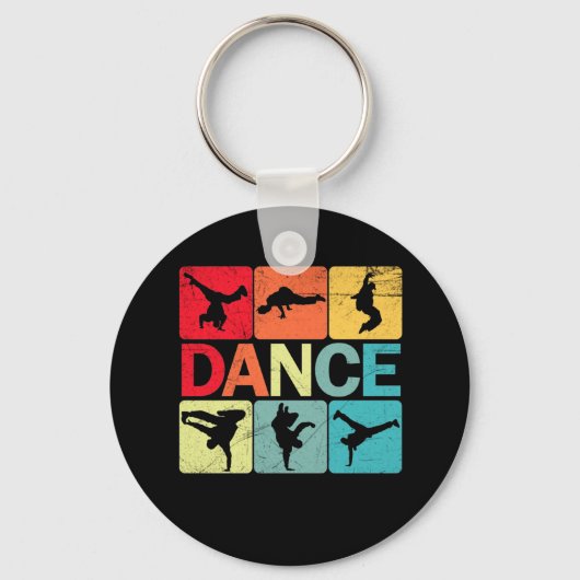 Breakdansende B-Boy Dance Tshirt Breakdans Dancer Sleutelhanger (Voorkant)