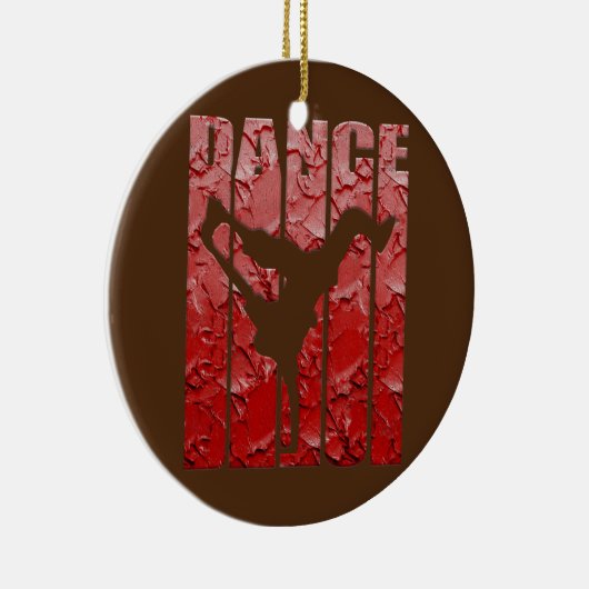Breakdansende dans Red Hip Hop Graffiti Art Keramisch Ornament (Rechts)