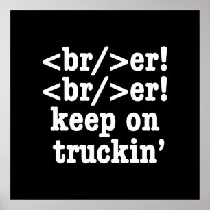 breaker! breaker! ga door // HTML Code Poster
